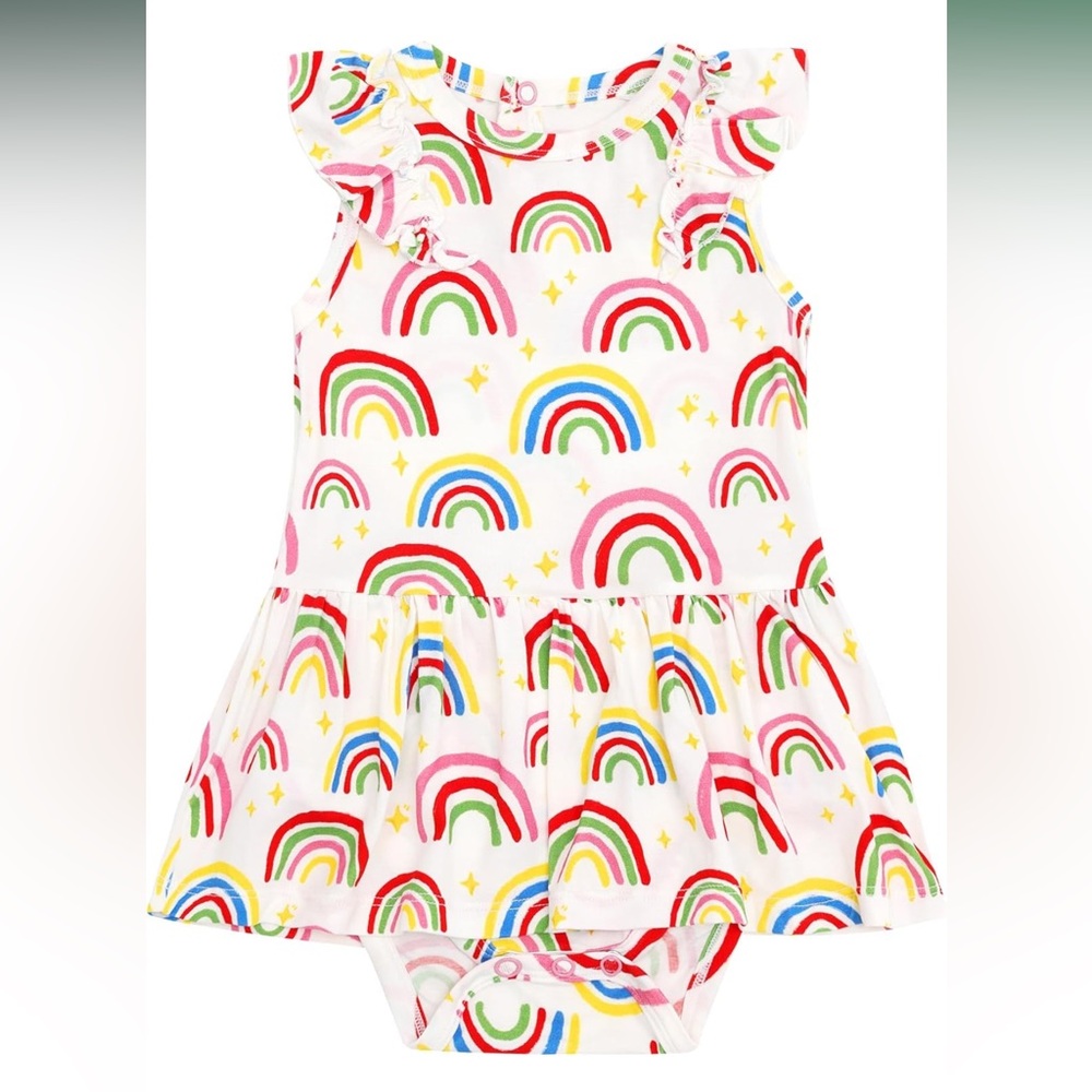 Baby Girl Bodysuit Soft Romper Ruffle Dress